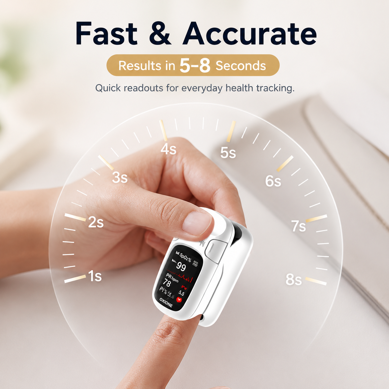 Smart Finger Health Monitor – Glucose Trend & Vital Signs Tracker