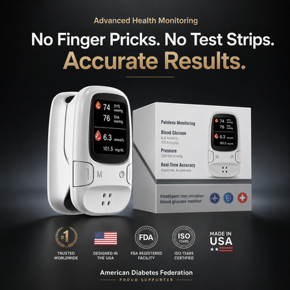 Smart Finger Health Monitor – Glucose Trend & Vital Signs Tracker